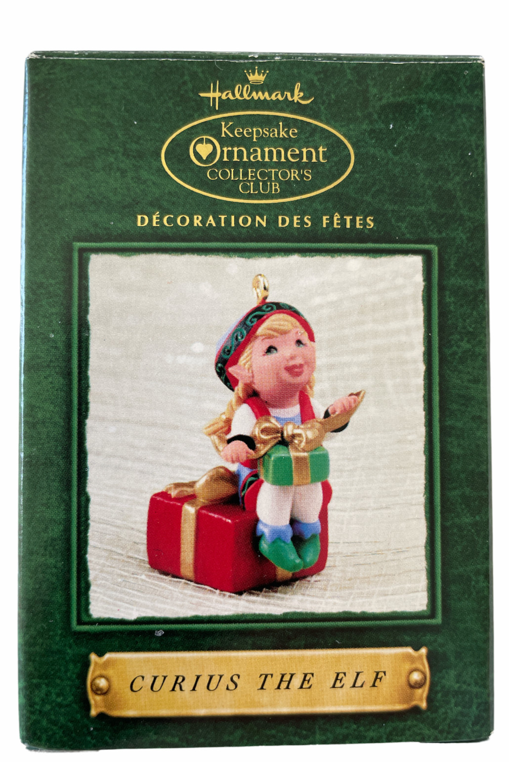 Vtg HALLMARK CURIUS THE pixie ELF A 2002 COLLECTOR’S CLUB MEMBER EXCLUSIVE -NIB