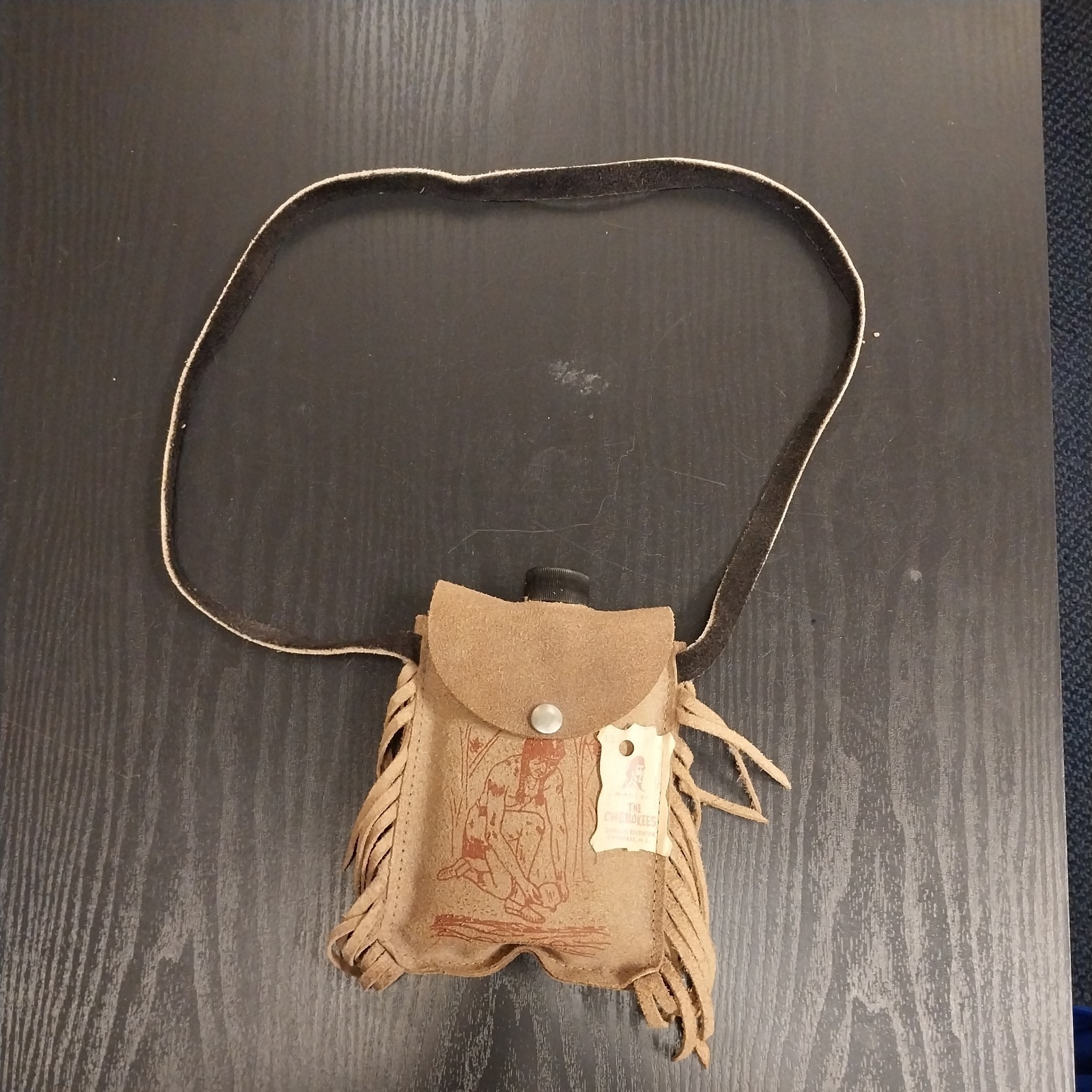 Vintage Canteen Water Pouch The Cherokee NC Qualla Reservation N.C.  
