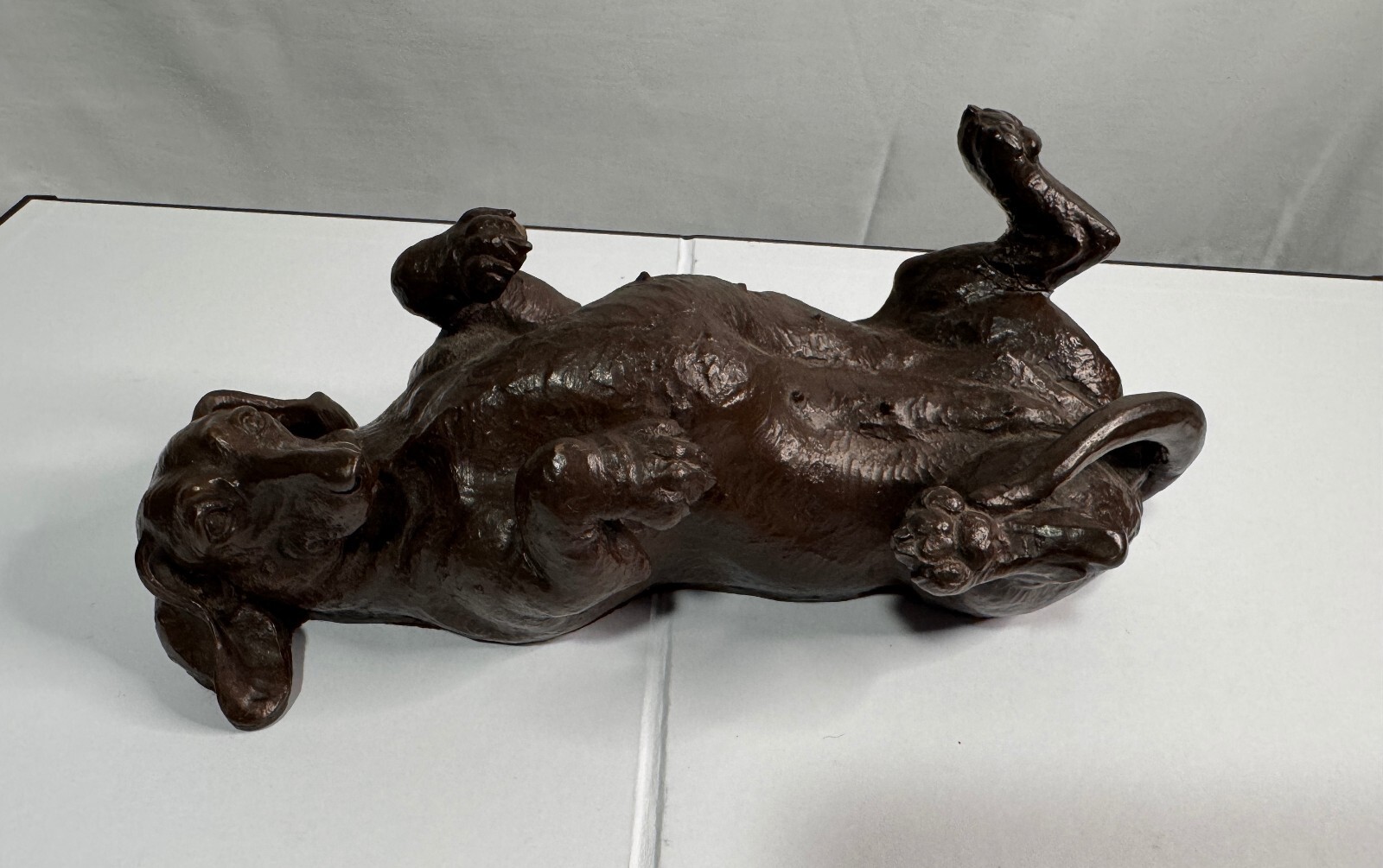 Vintage Heredities Bronzed Resin Dog Sculpture 12 Inch Vintage Heredities Bronzed Resin Dog Sculpture 12 Inch