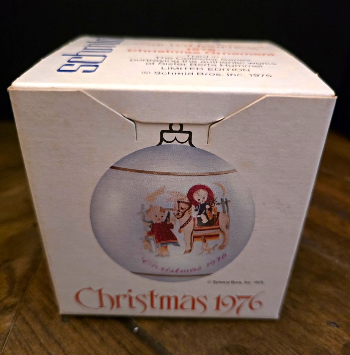 Schmid Limited Edition Hanging Ornament White Christmas 1976 Sacred Journey New