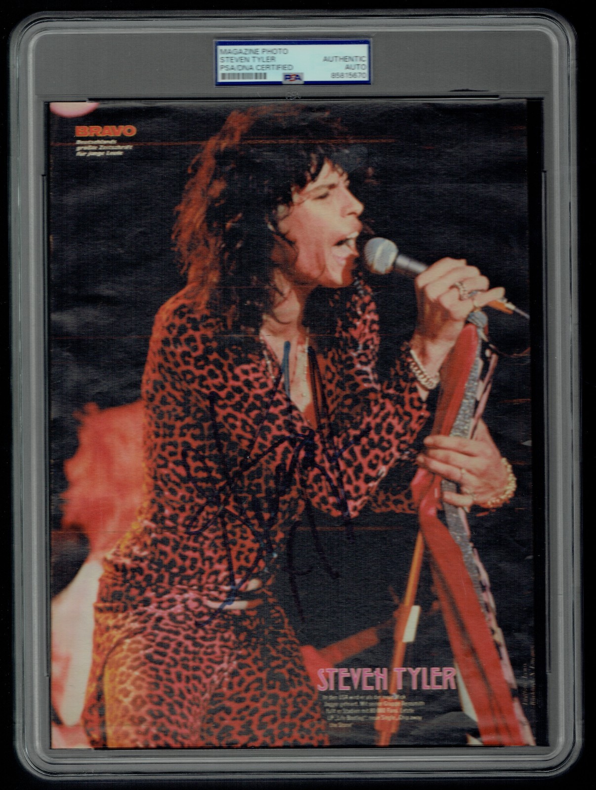 Steven Tyler signed autograph 8.5x11 German Magazine Photo RC PSA Jumbo Slabbed