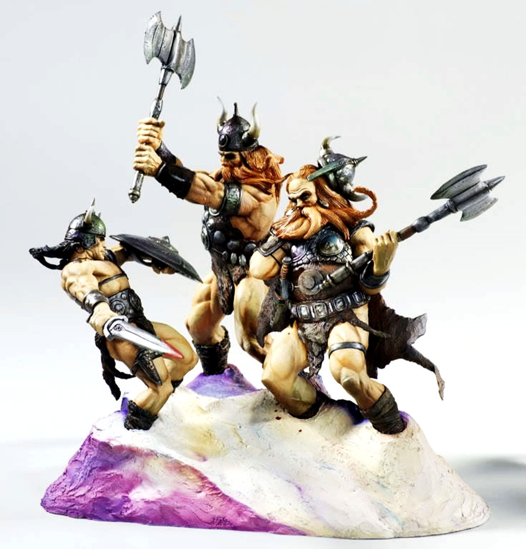 Three Snow Giants Frank Frazetta Ltd 1000 Reel Art Studios Figure 2005 Three Snow Giants Frank Frazetta Ltd 1000 Reel Art Studios Figure 2005