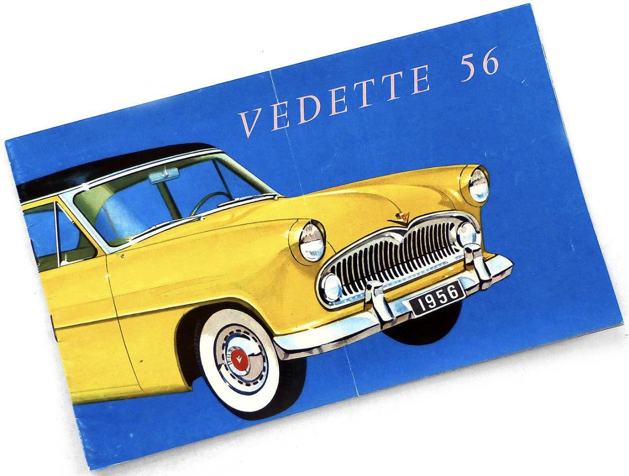 1956 SIMCA VEDETTE V-8 16pp catalog/brochure