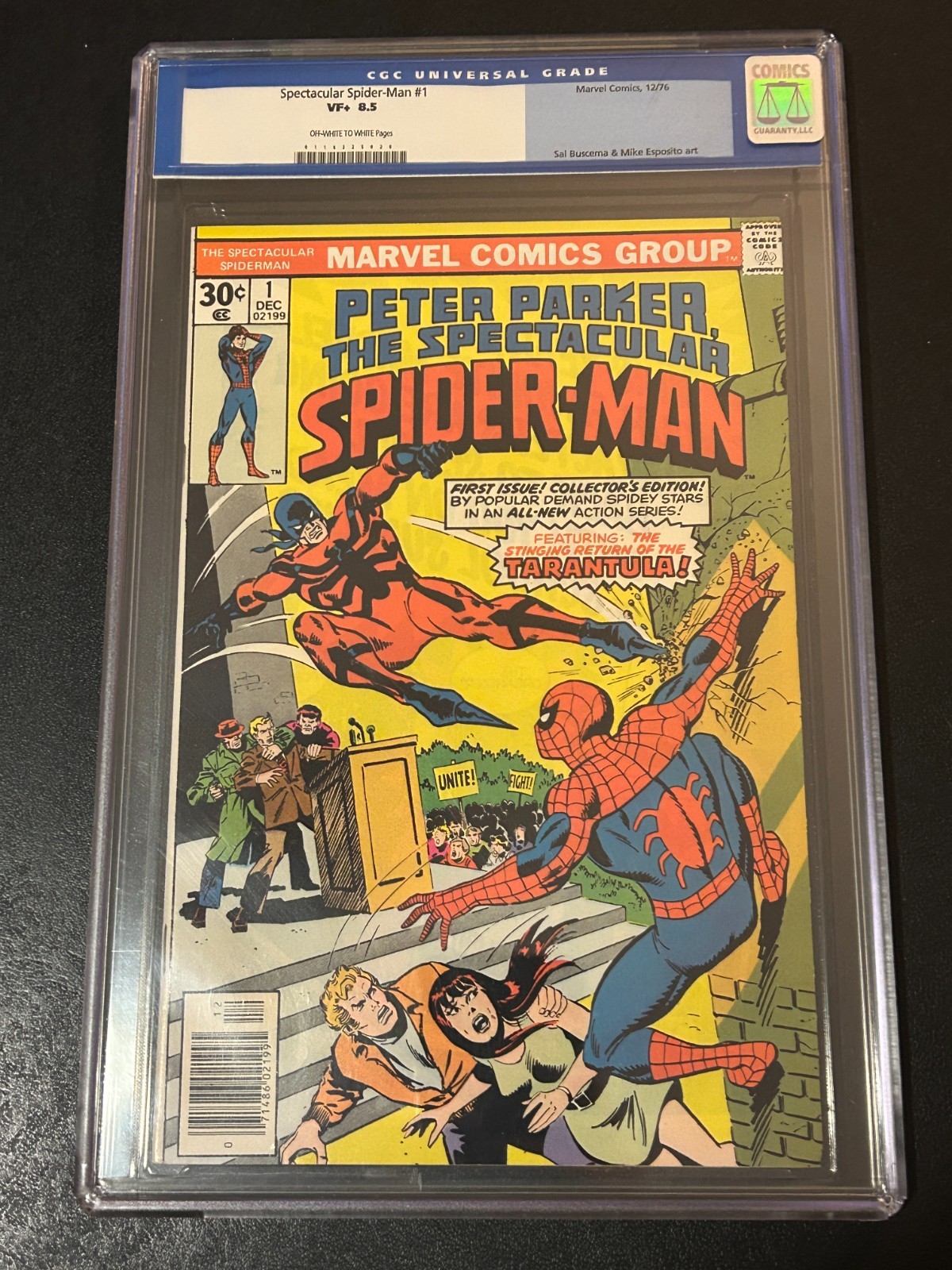 Spectacular Spider-Man #1 CGC 8.5 Old CGC Grade Label