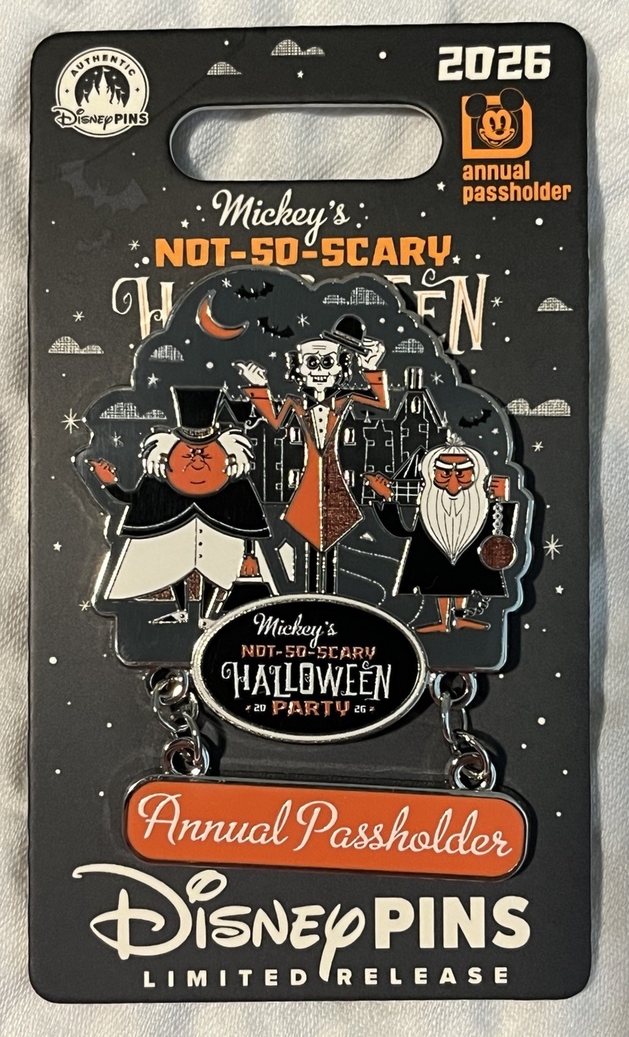 2026 Disney Mickey’s Not So Scary Halloween Party LR Passholder Pin - NEW