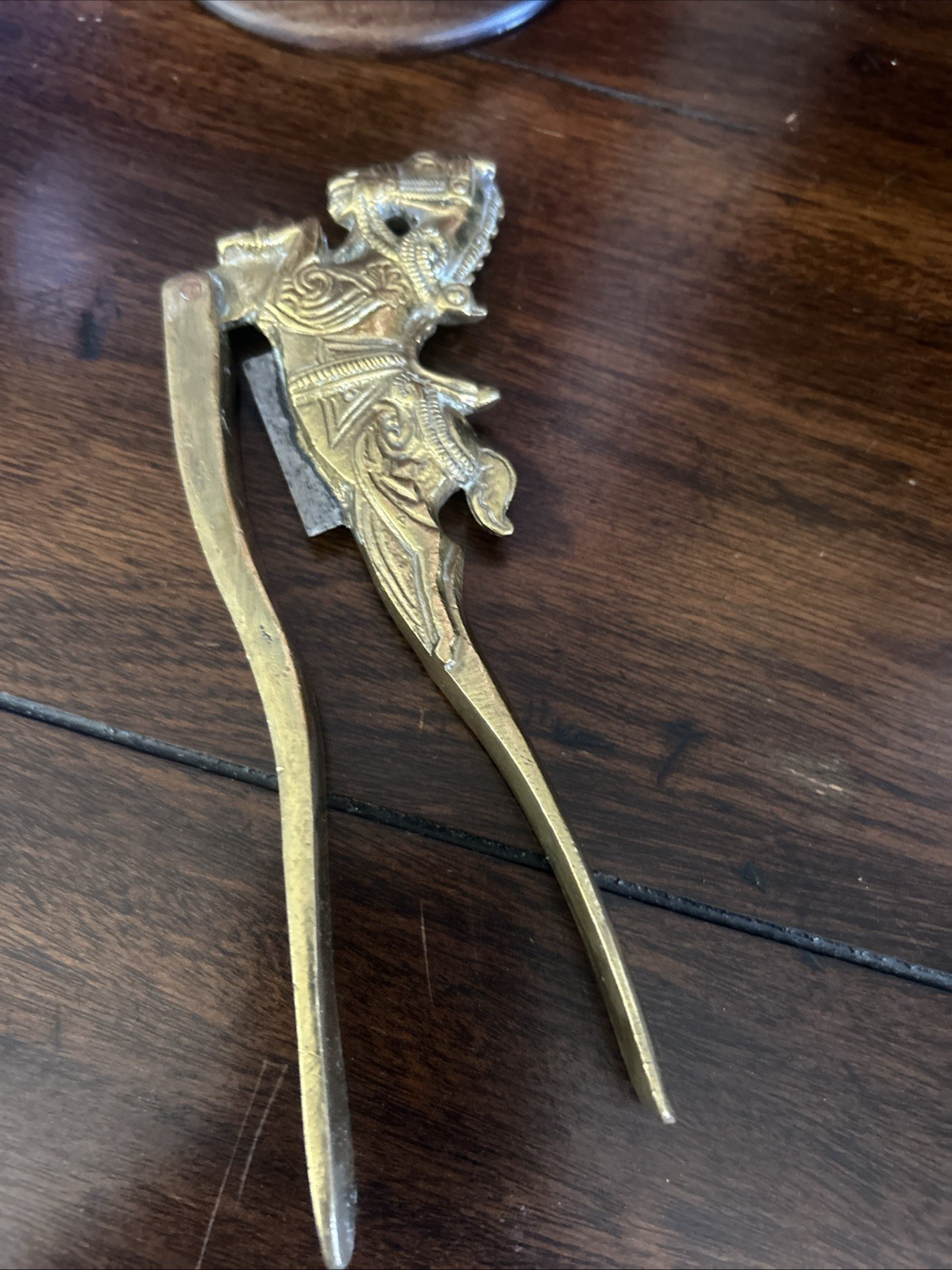 South Indian betel nut cutter used. Measures 7.5 inches long and dates pre 1950.
