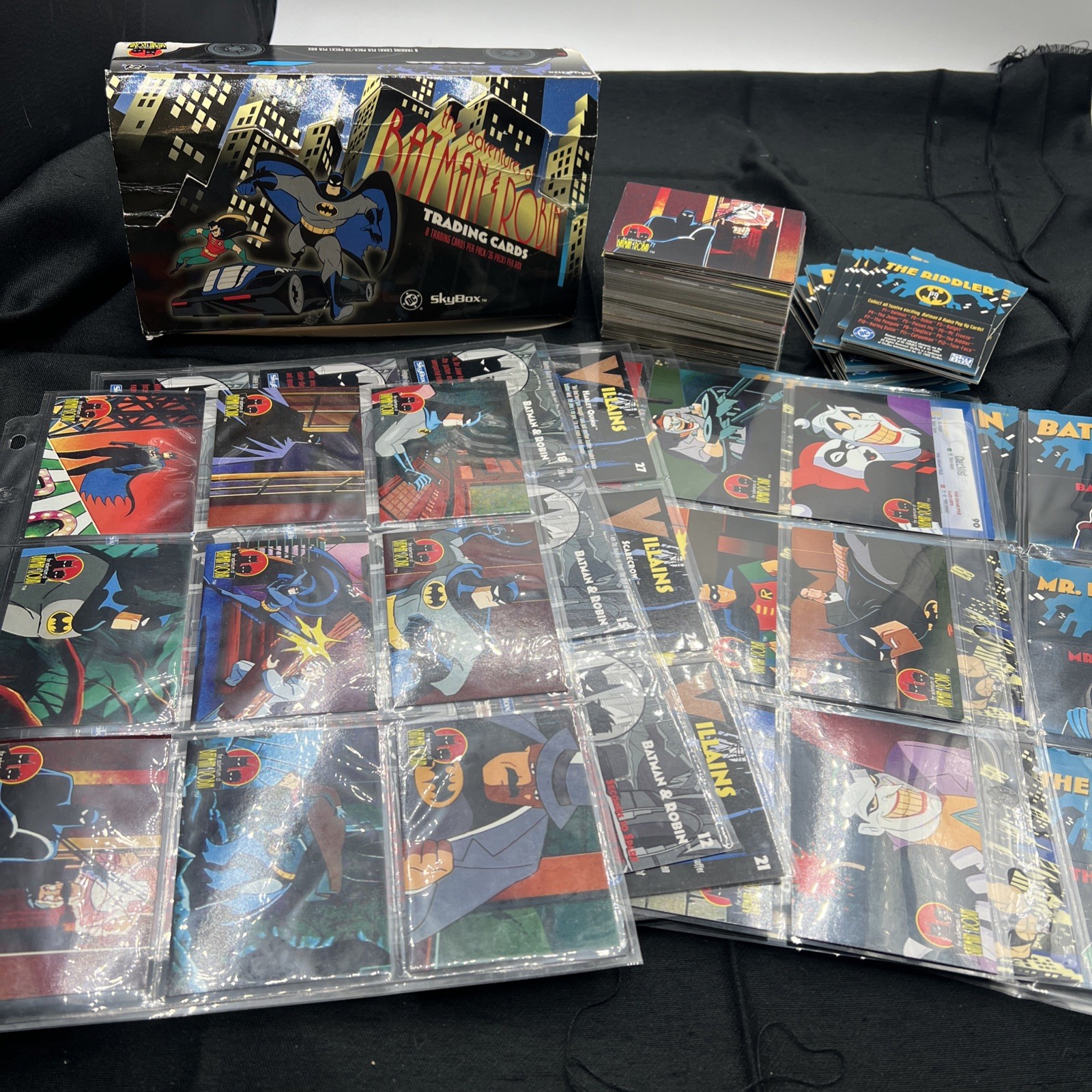 1995 Skybox The Adventures of Batman & Robin Box & POP UP Complete SET +Extras