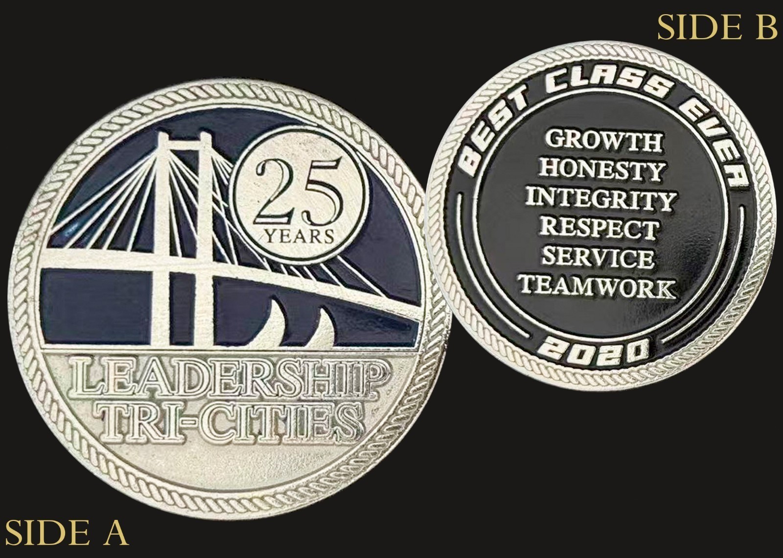 Leadership Tri-Cities 25th Anniversary 2020 Challenge Coin 4#G