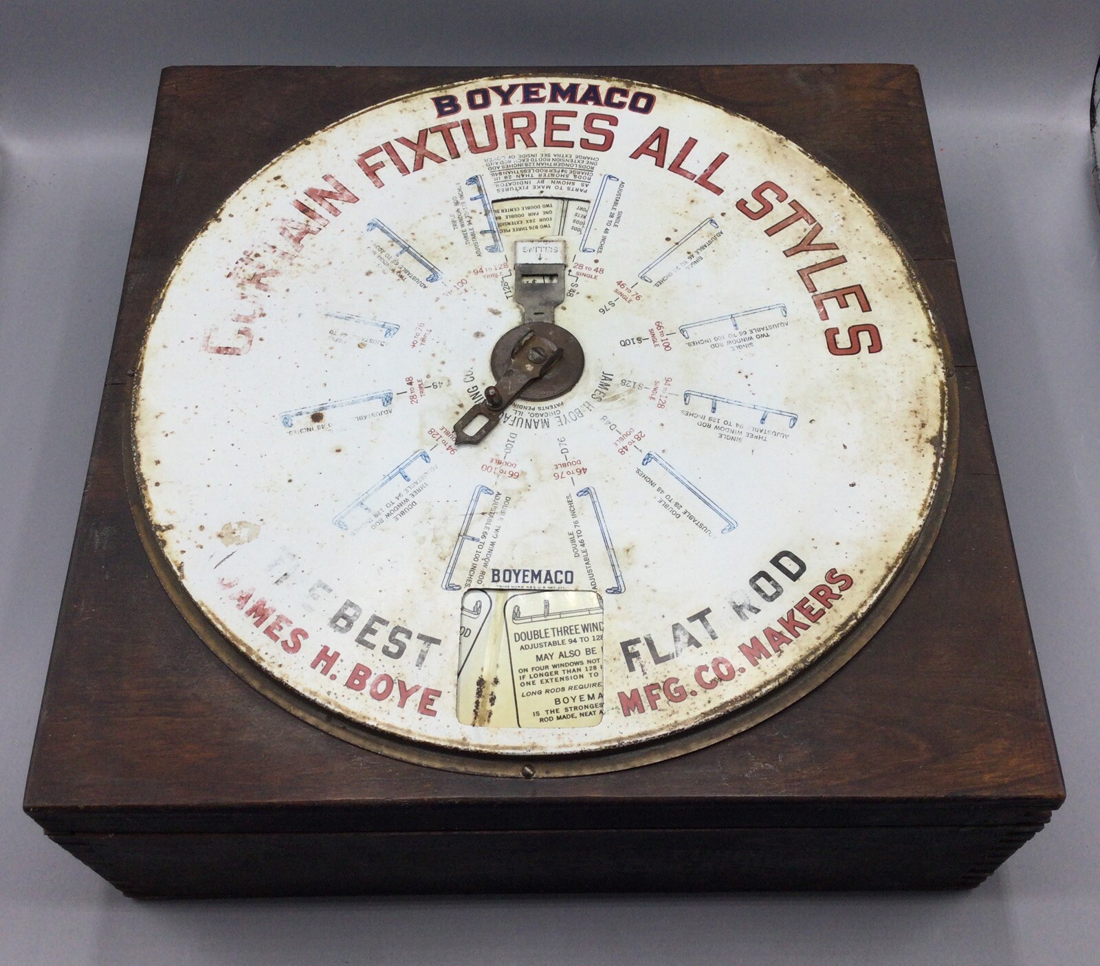 Vintage Boyemaco Curtain Fixtures Traveling Salesman Box