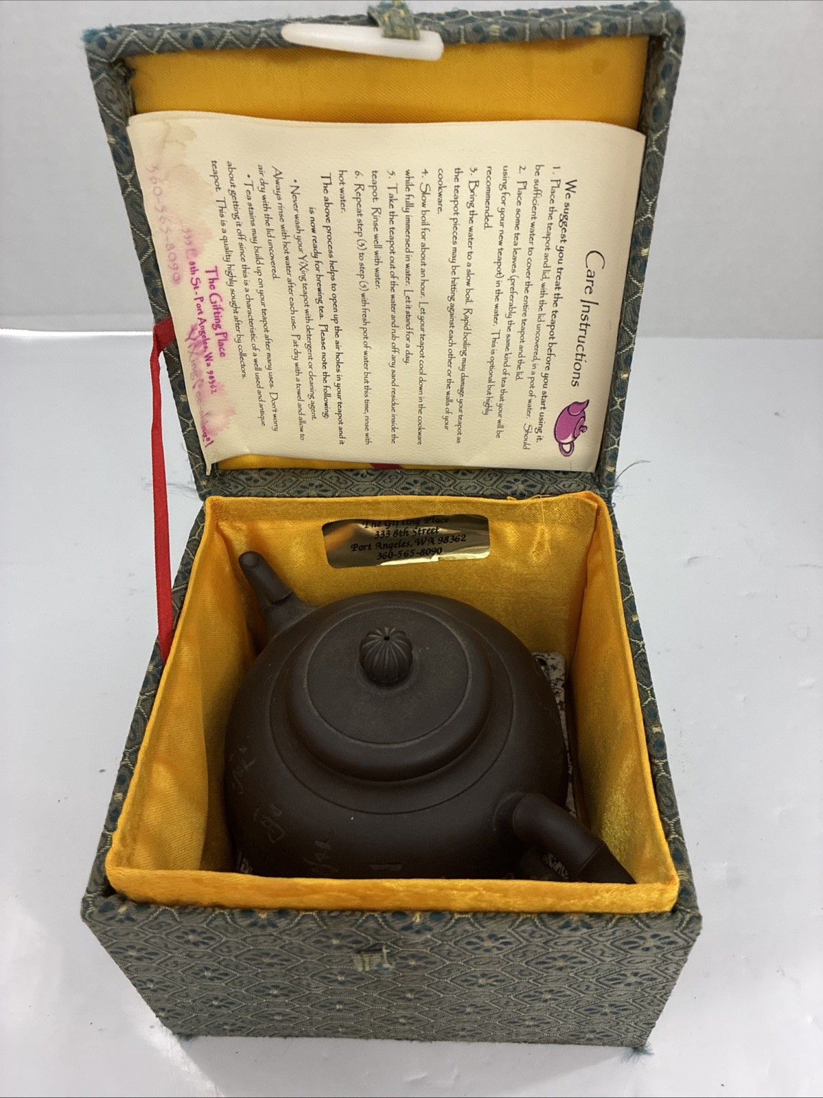 Chinese Yixing Zisha Clay Handmade Teapot. NEW. Purchased In China. With Box Chinese Yixing Zisha Clay Handmade Teapot. NEW. Purchased In China. With Box