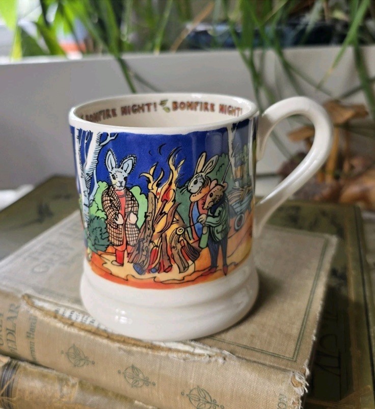 Emma Bridgewater 1/2 Half Pint Mug Country Creatures Bonfire Night Fall Autumn
