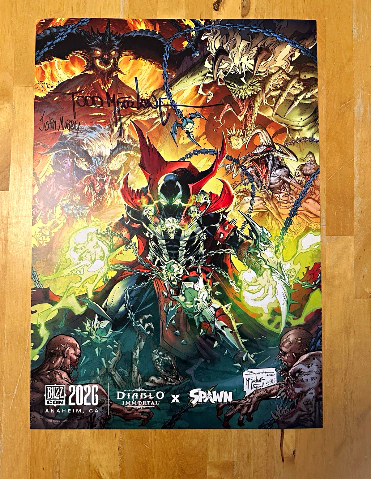 BlizzCon 2026 Diablo Immortal x Spawn Poster Signed by Todd McFarlane 1 of 100 BlizzCon 2026 Diablo Immortal x Spawn Poster Signed by Todd McFarlane 1 of 100