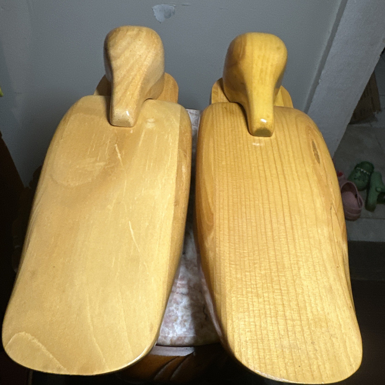 Hand Carved Wood Duck Decoy Hidden Trinket Box  ~ Prison Art set of two lg size