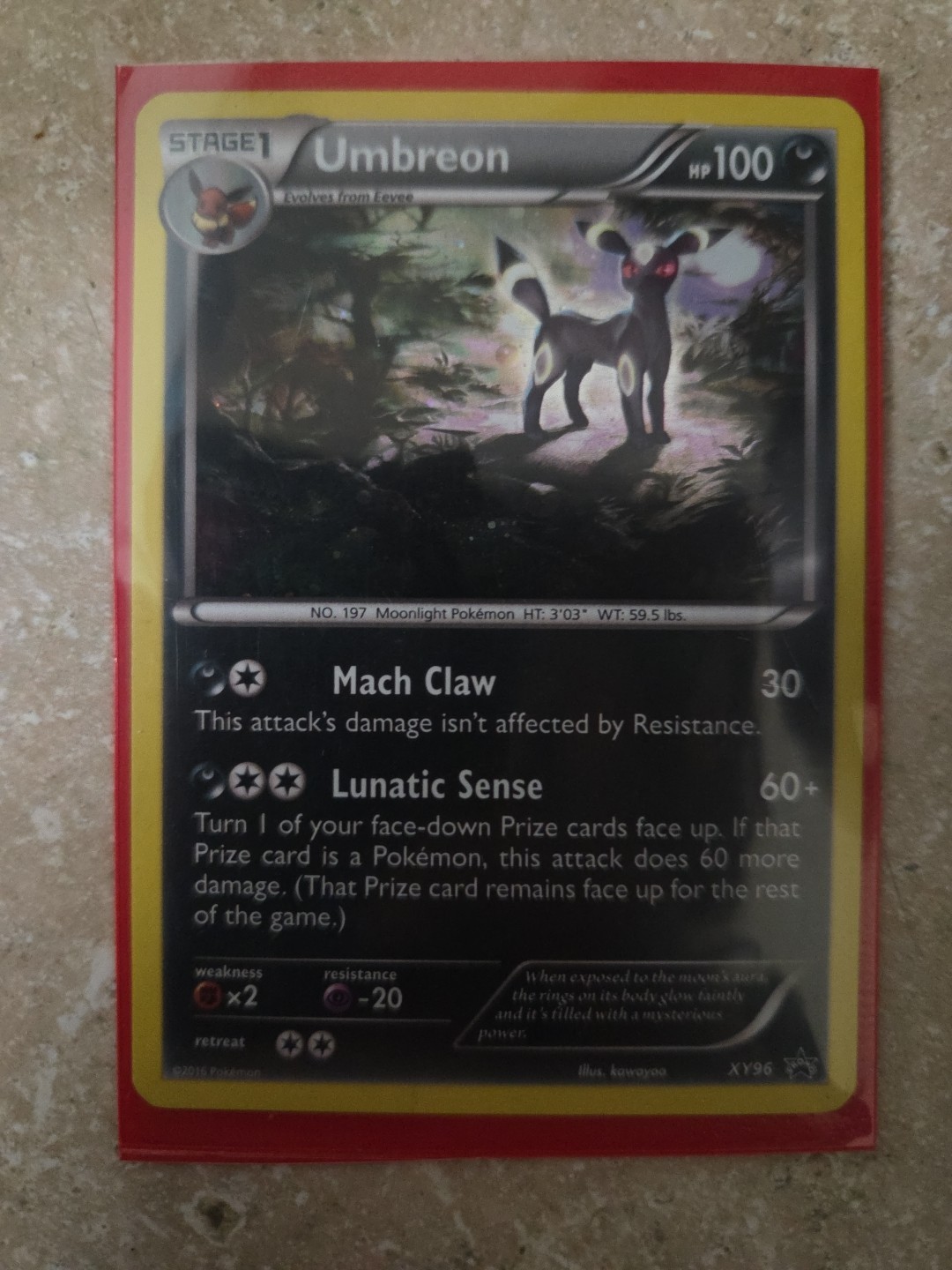Pokémon TCG Umbreon XY96 Holo Black Star Promo Card 2016 Lightly Played
