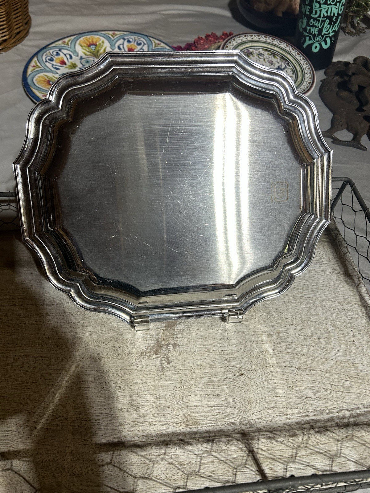 Vintage Jean Couzon Stainless Steel Tray France 11x9