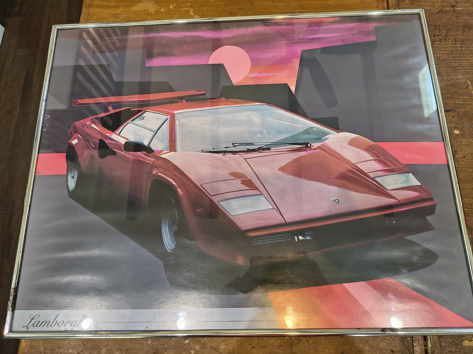 Vintage Lamborghini Countach Poster 80s