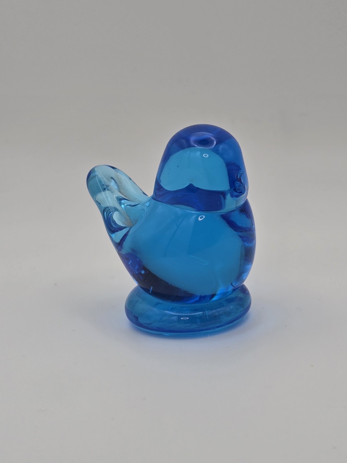 Bluebird of Happiness Ron Ray 1991 Signed Miniature Blue Glass Terra Studios 2\