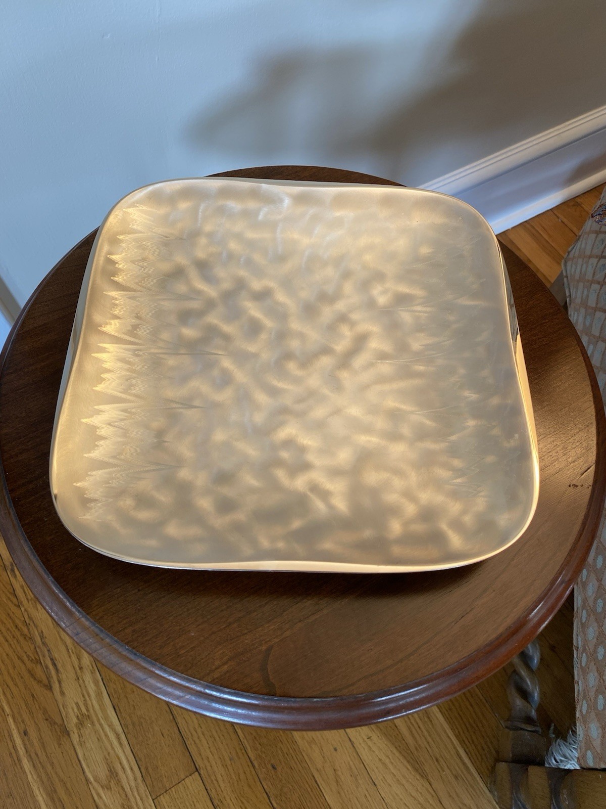 Vintage WMF IKORA Stainless Silverplate Footed Plate German MCM