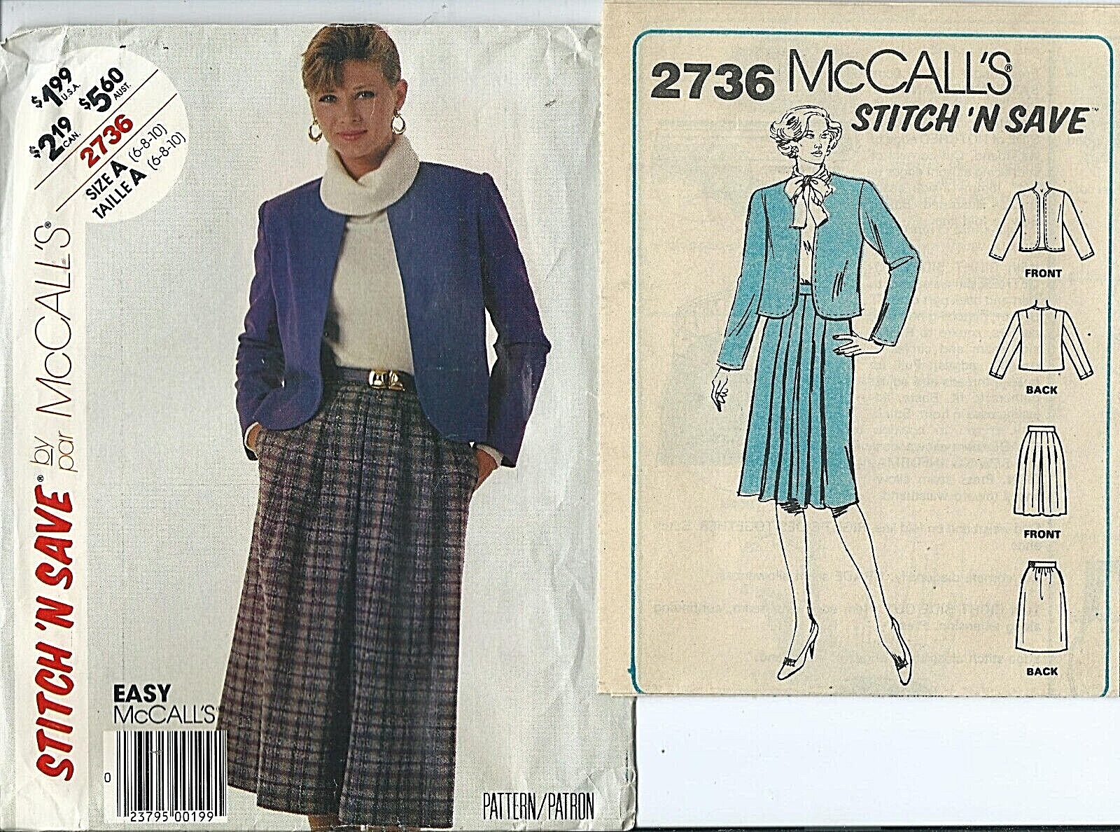 M 2736 sewing pattern Cardigan JACKET Classy SKIRT sew TRENDY sizes 6,8,10 UNCUT M 2736 sewing pattern Cardigan JACKET Classy SKIRT sew TRENDY sizes 6,8,10 UNCUT