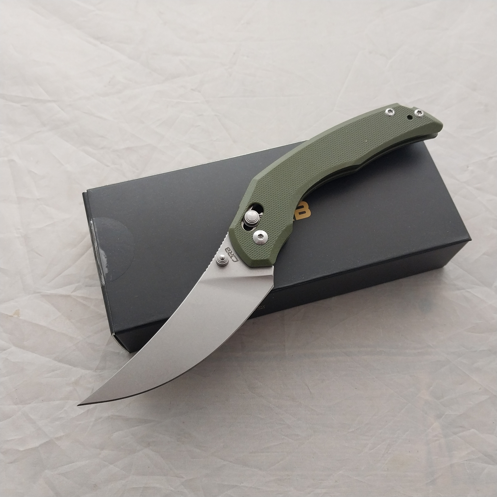 CJRB Nanner Crossbar Lock OD Green G10 Folding AR-RPM9 Pocket Knife 1955GN