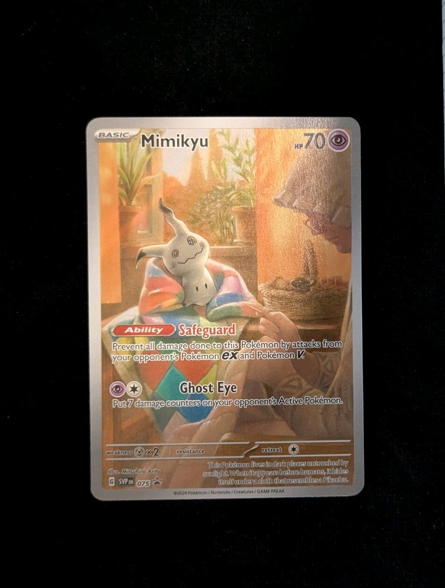 Pokémon TCG Mimikyu SVP 075 Black Star Promo Full Art English Near Mint 