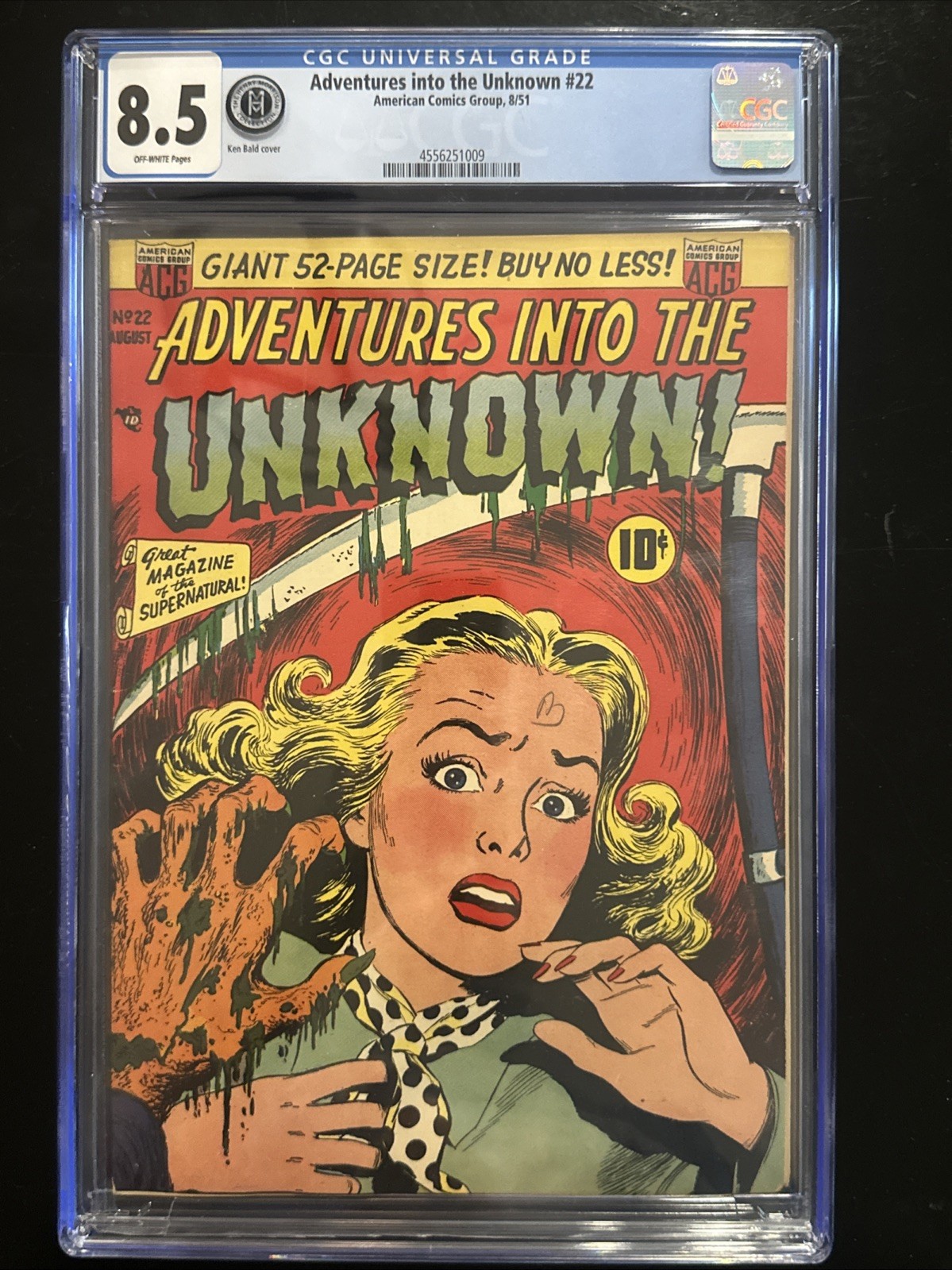 Adventures Into The Unknown 22 1951 CGC 8.5 OW Ken Bald PCH ACG Comics