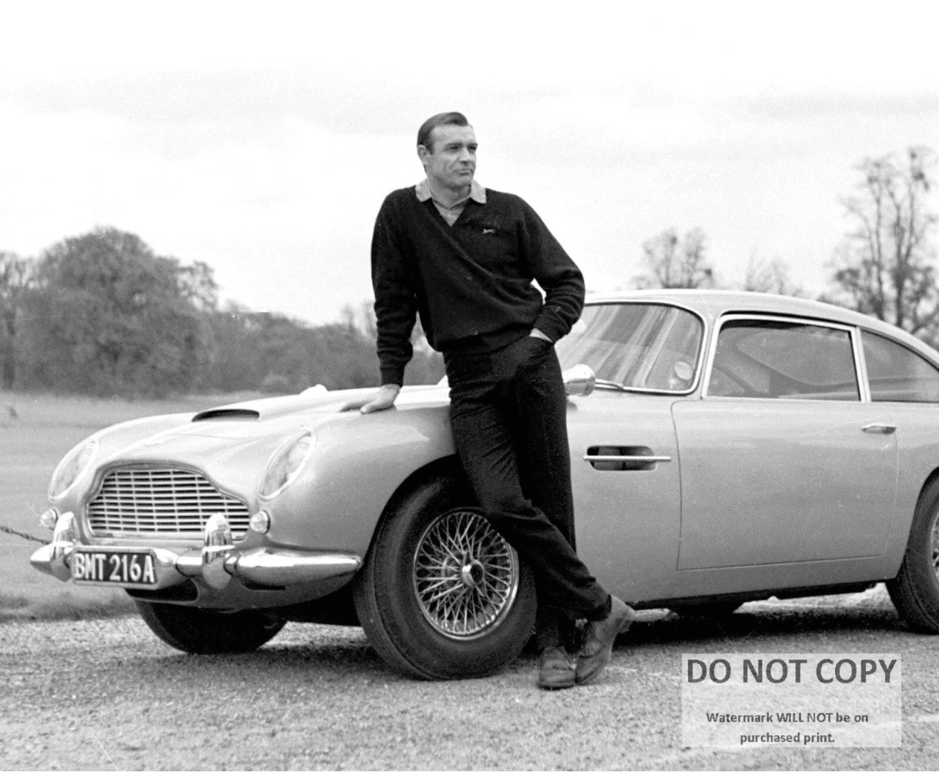 SEAN CONNERY w/ ASTON MARTIN DB5 IN SEAN CONNERY w/ ASTON MARTIN DB5 IN