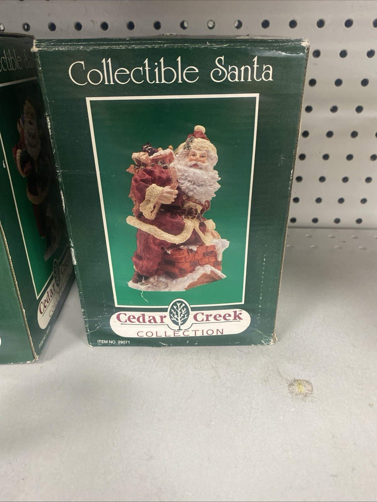 Vintage Cedar Creek Collection Santa w/ Bag And Chimney (Original Box included)