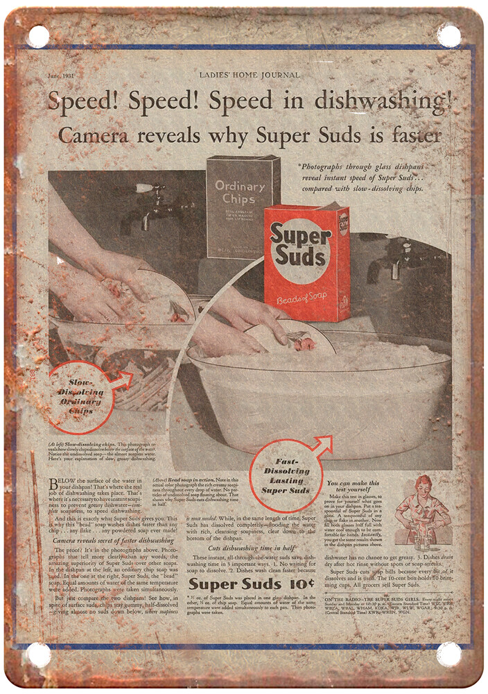 Vintage 1932 BON AMI Powder Cake Deluxe Ad Reproduction Metal Sign ZF418