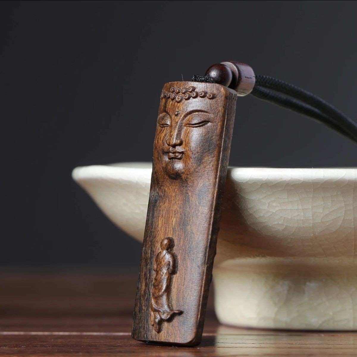 New Indonesian Agarwood Carved Pendant Buddha Amulet Necklace Car New Indonesian Agarwood Carved Pendant Buddha Amulet Necklace Car