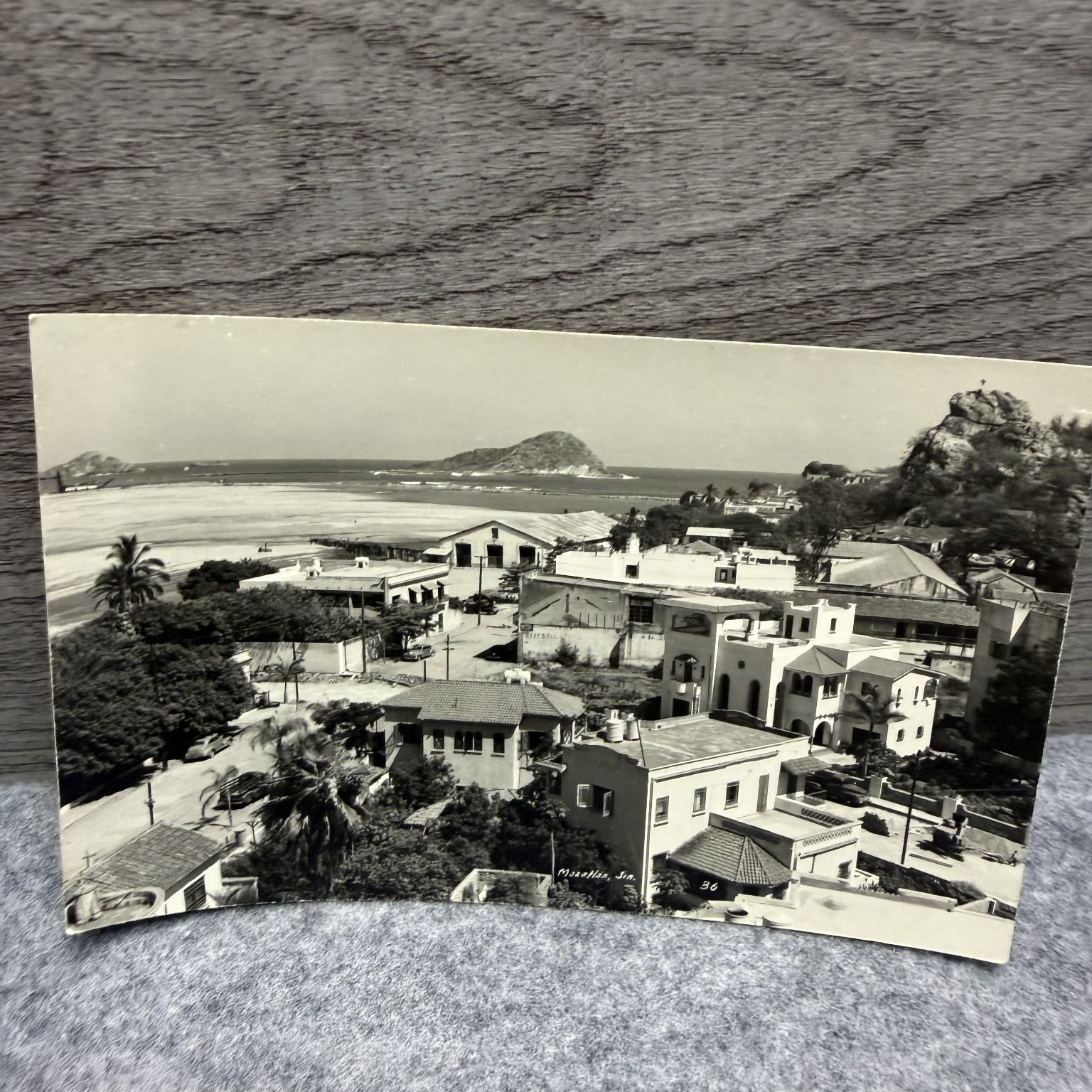Vintage Mazatlán Sinaloa Mexico RPPC Coastal Cityscape Island Real Photo