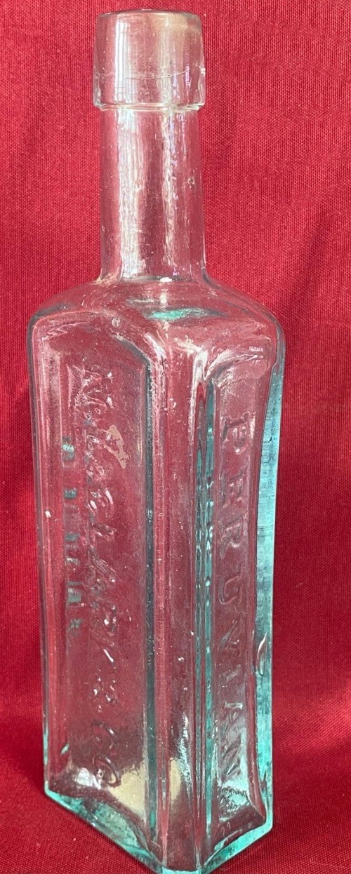 Antique N.L. Clark & Co Peruvian Syrup Embossed Medicine Bottle c1880 Antique N.L. Clark & Co Peruvian Syrup Embossed Medicine Bottle c1880