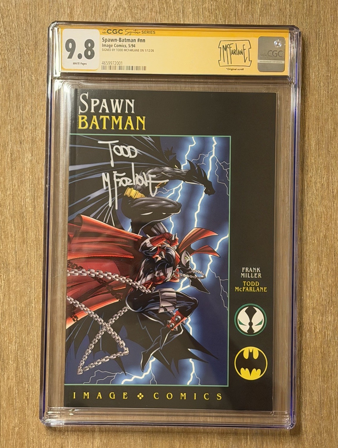 Image Comics Spawn-Batman NN 1 May 1994 CGC 9.8  SIGNED SS Todd McFarlane KEY