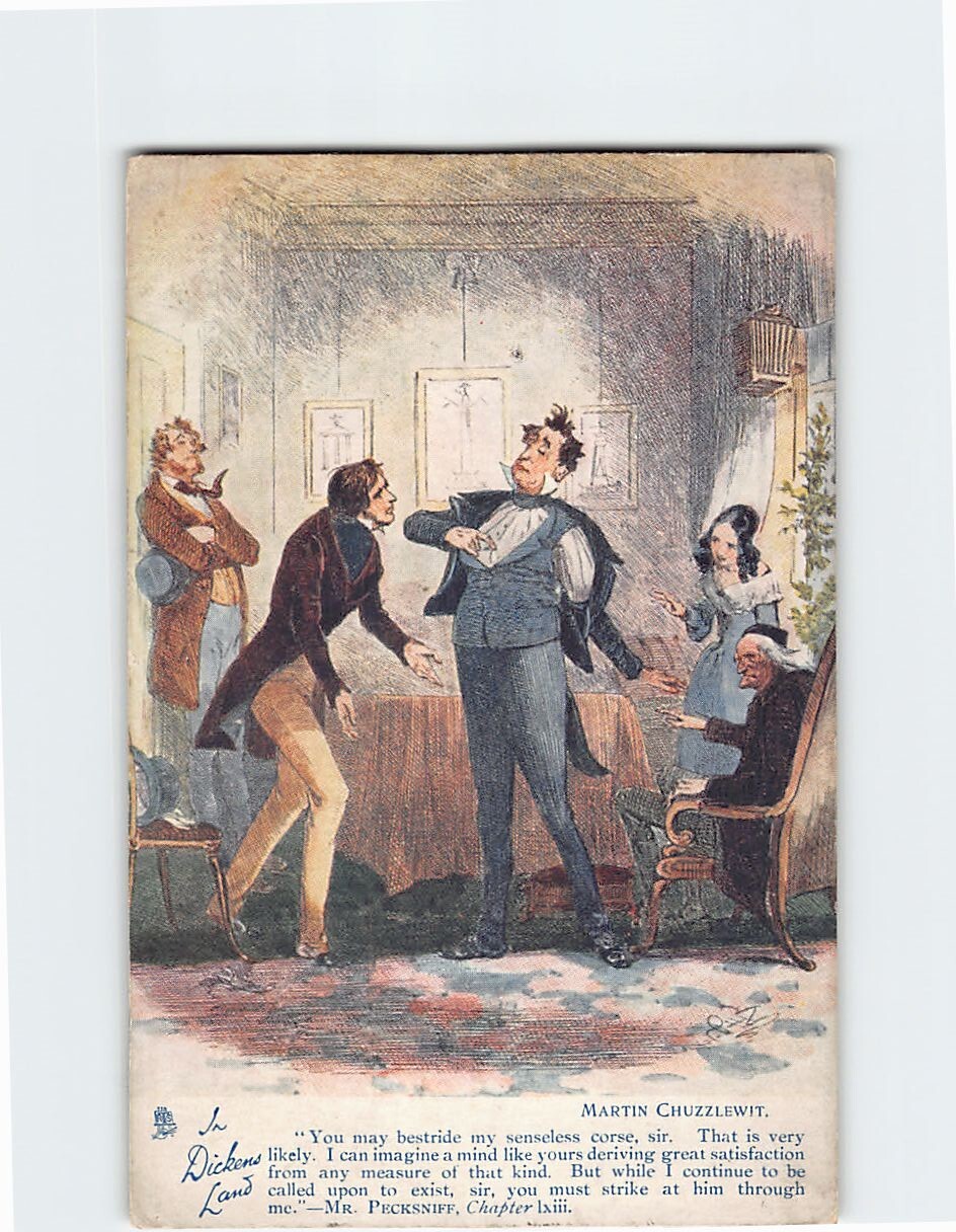 Postcard Martin Chuzzlewit, In Dickens Land