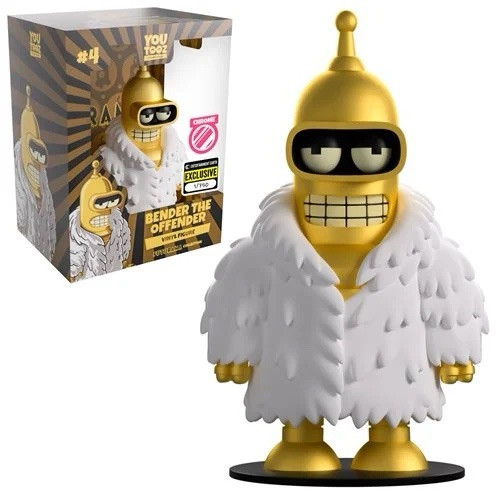 New Futurama Bender the Offender Gold Chrome YouTooz Figure - EE Exclusive LE