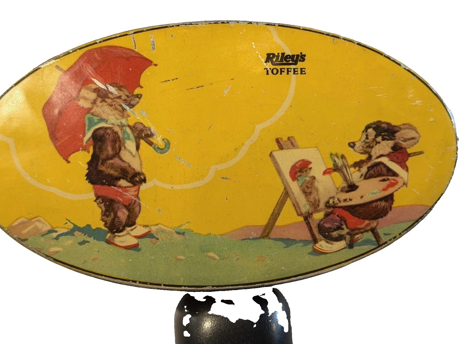 Riley\'s Toffee Oval Advertising Tin Candy & Nuts Theme Riley Brothers Halifax