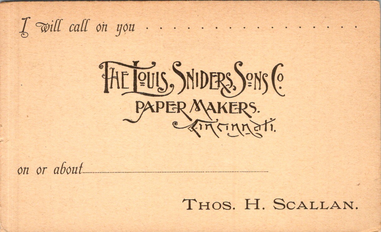 1880s U.S. Postal Card 1ct Ulysses S. Grant & Louis Sniders Sons Co. Cincinnati