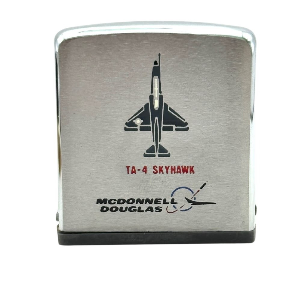 Vintage Zippo TA-4 Skyhawk McDonnell Douglas Rule Tape Measure Box Date Unknown