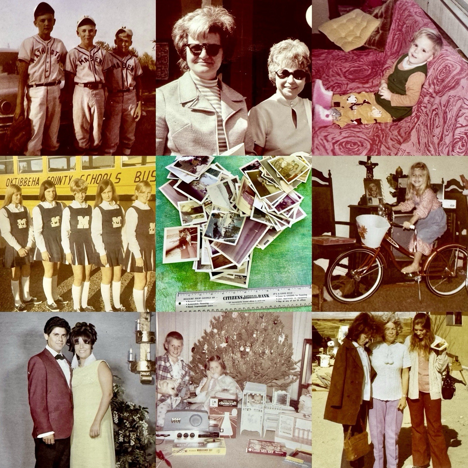 #9 VTG 100 Found Old Color Photos LOT 1950s-1980s Snapshots WHITE BORDERS ONLY