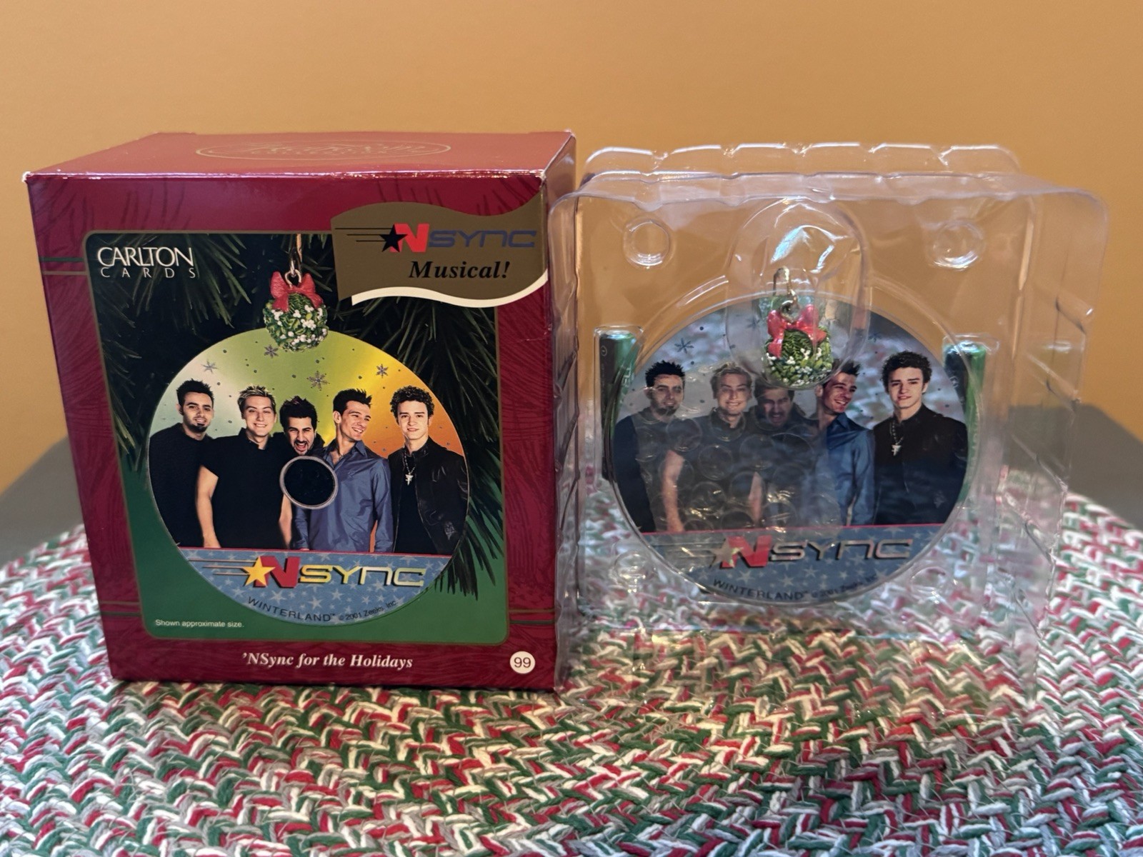 2001 Carlton Cards Nsync Christmas Musical Ornament For The Holidays NEW IN BOX