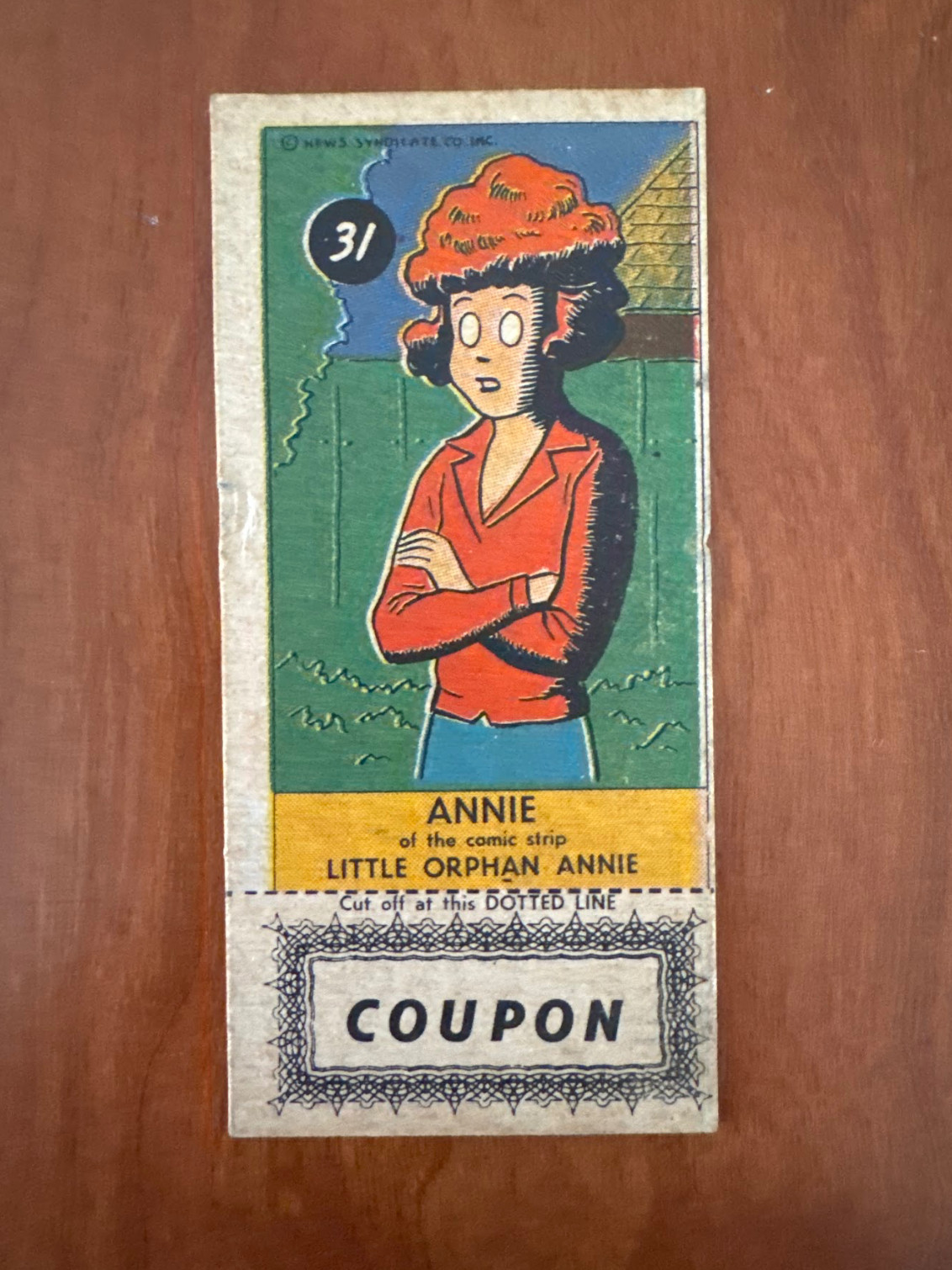 FREE SHIP 1920s (?) Little Orphan Annie Coupon-Sugar Daddy