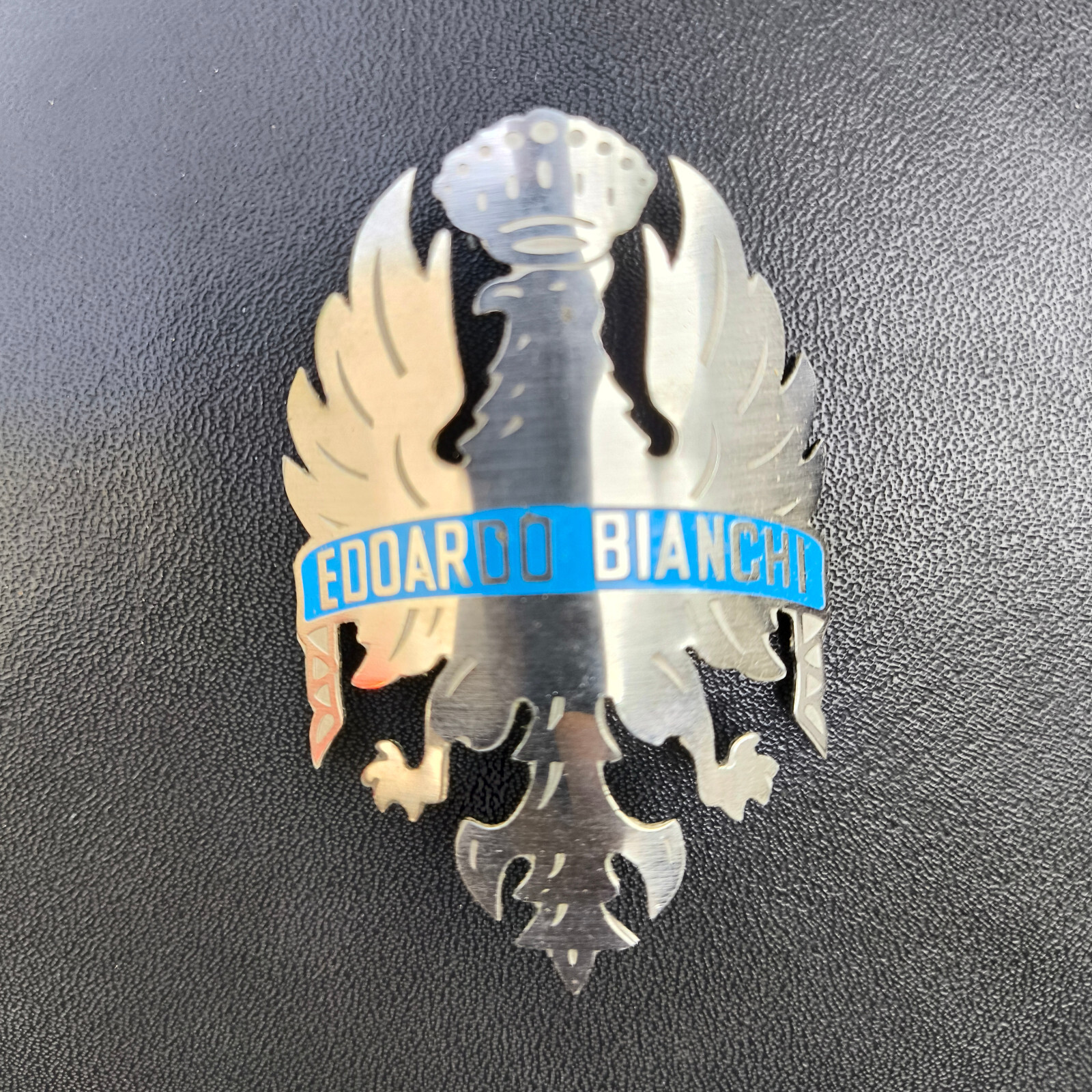 VINTAGE Bianchi BICYCLE HEAD BADGE BIKE emblem badge logo RARE