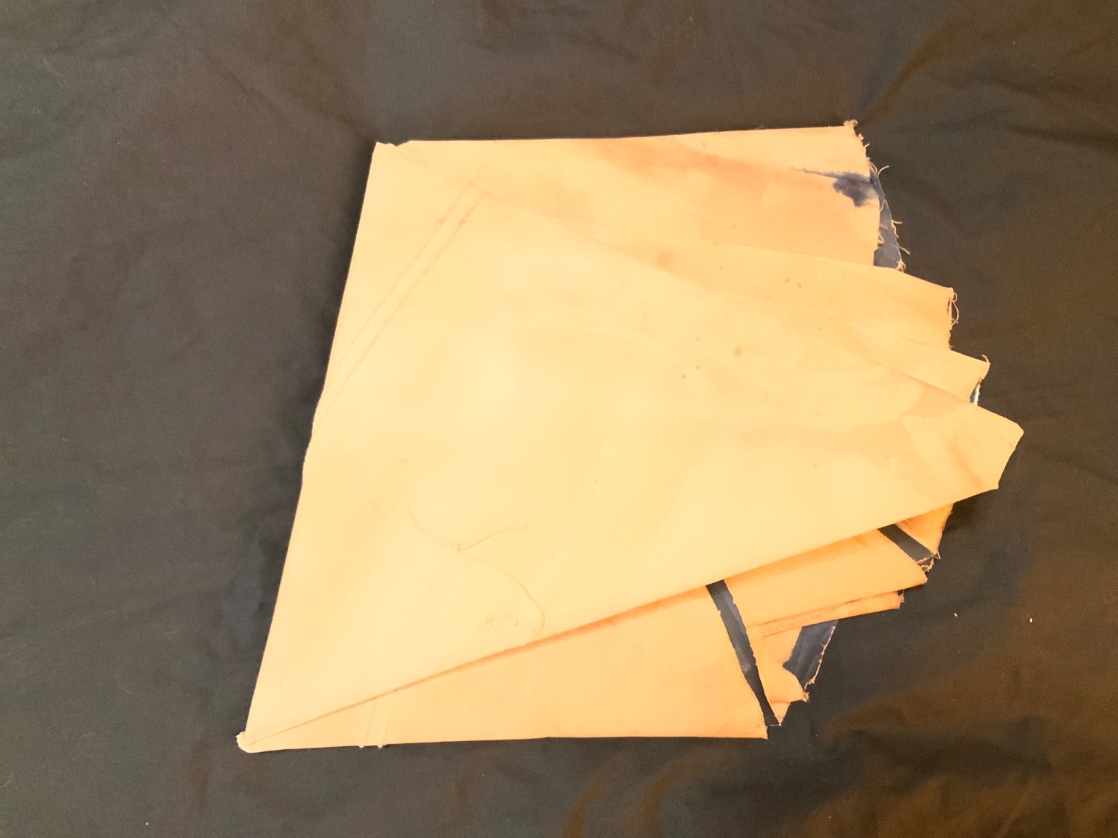 WWII U.S. fabric white star/ blue surriund glider section, dated 6 June 1944