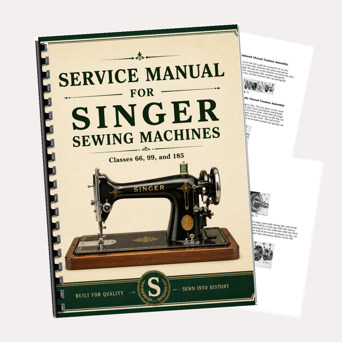 Singer 66 99 185 Sewing Machine Service Repair Manual 16 Pages Printed Guide