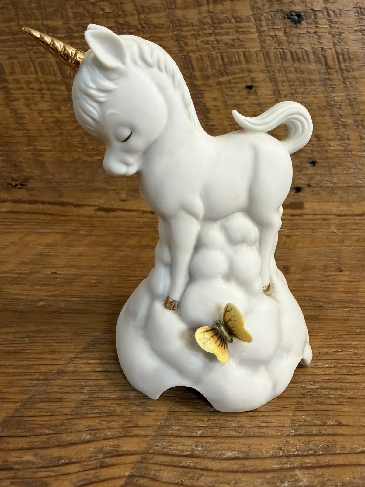 Vtg 1983 Enesco Porcelain Unicorn F-8838 Musical Figurine 