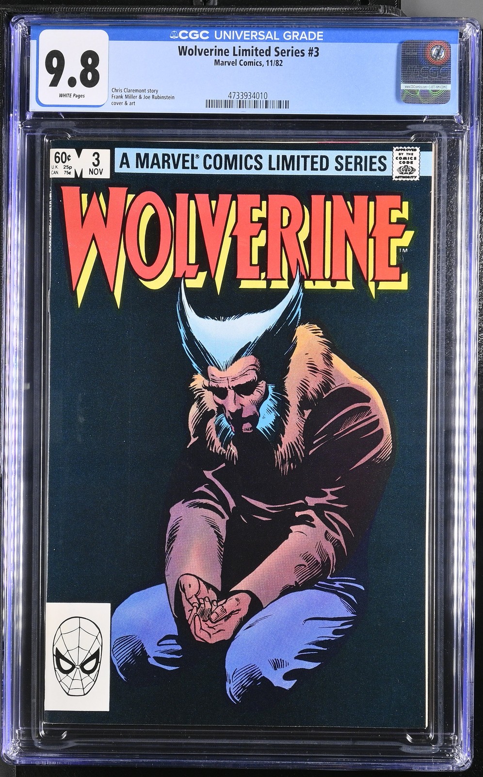 Wolverine Limited Series #3 CGC 9.8 White Pages