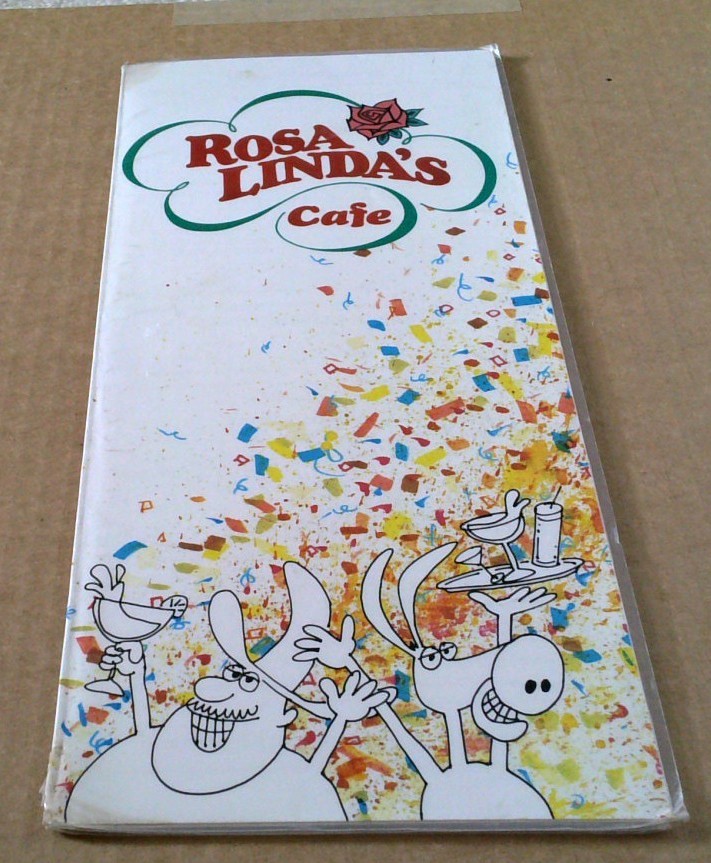Vintage Rosa Linda\'s Cafe Restaurant Menu Murrells Inlet South Carolina Vintage Rosa Linda\'s Cafe Restaurant Menu Murrells Inlet South Carolina