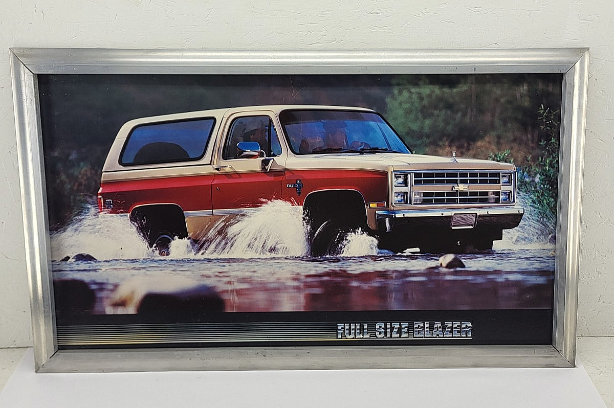 Vintage 1981 1988 Chevrolet Blazer K5 Dealership Showroom Poster Picture W/Frame