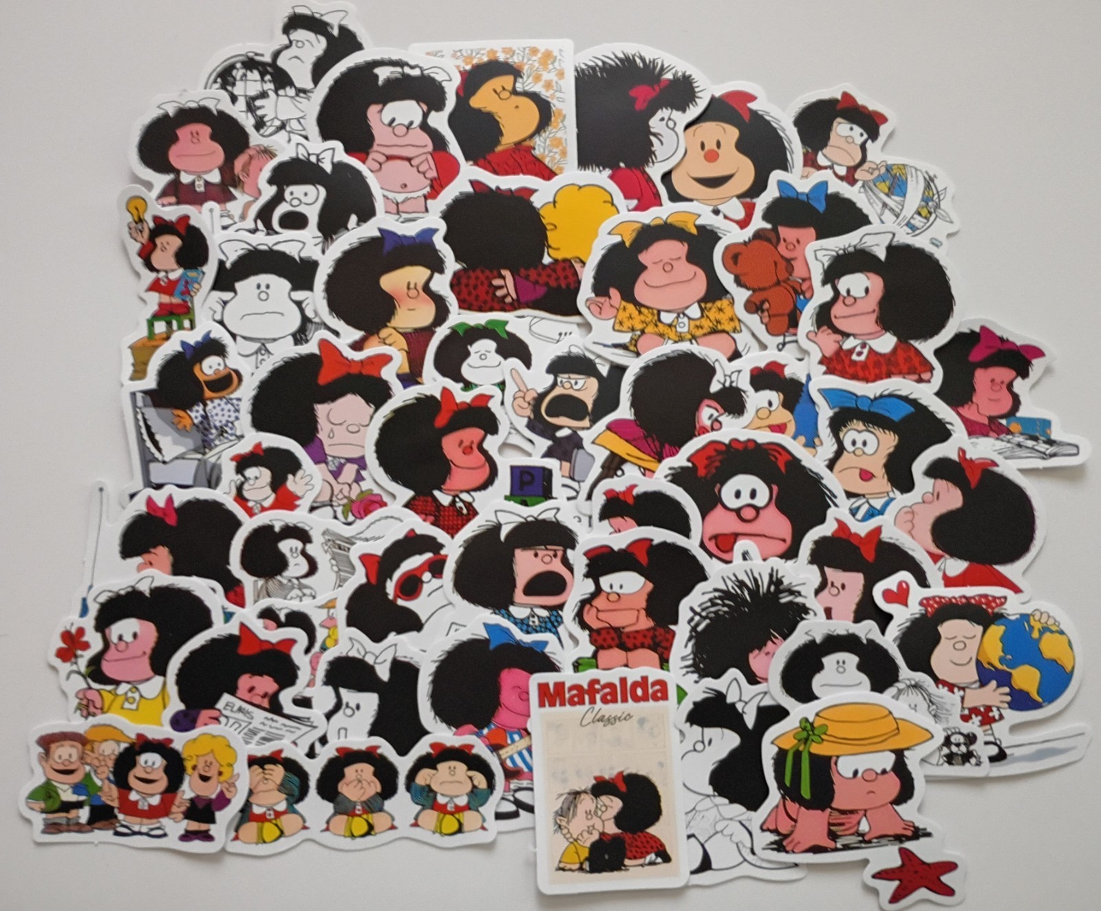 45pc. MAFALDA VINYL WATERPROOF STICKERS/DECALS