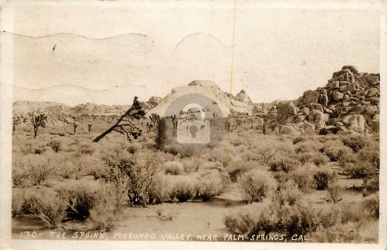The Sphinx Morongo Valley Mojave Desert RPPC Photo Postcard COPY
